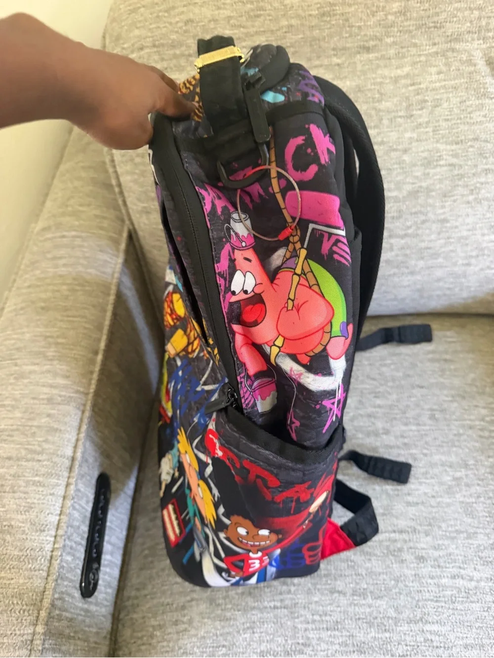 Sprayground Red Limited Edition Patch Backpack Label